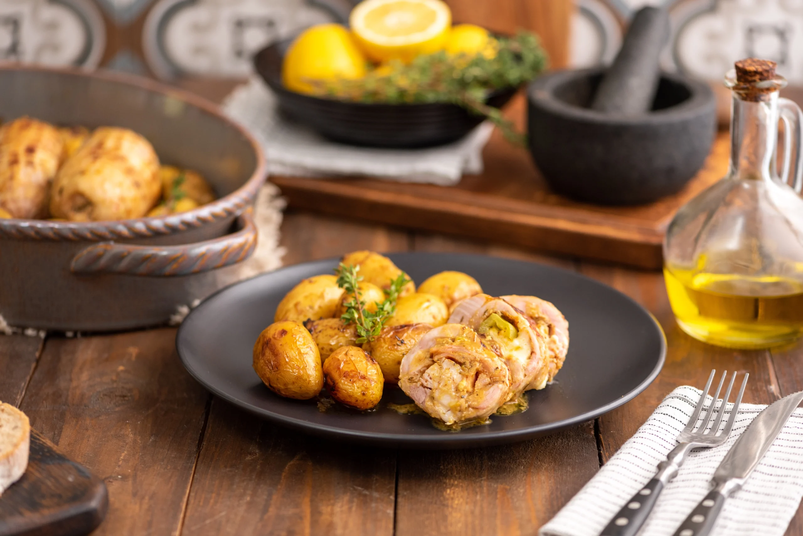 Κοτόπουλο φούρνου με λεμόνι & μυρωδικά